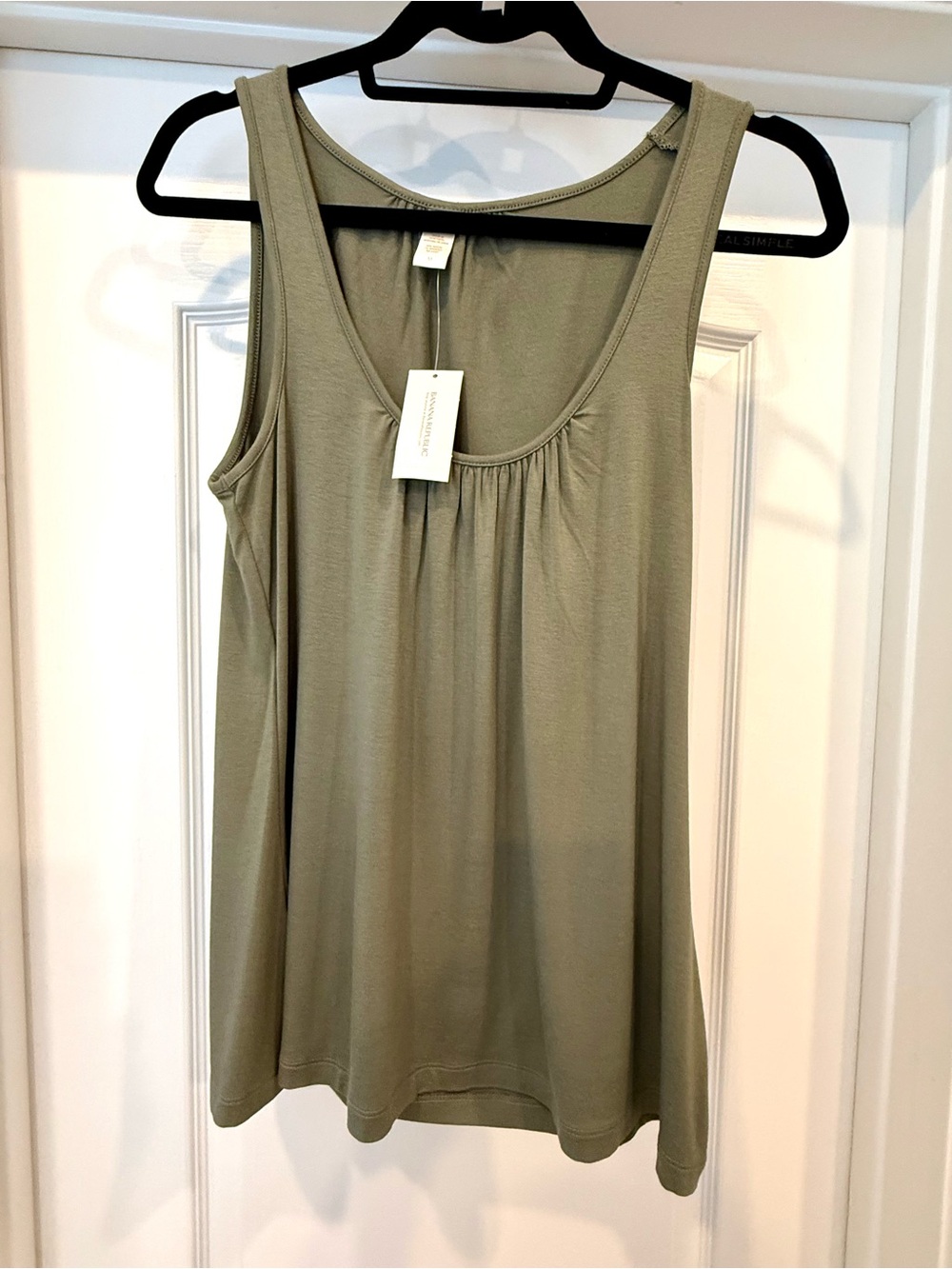 Banana Republic Olive Tank Top with Scoop Neck